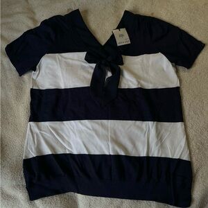 Leo and ugo designer striped top bow